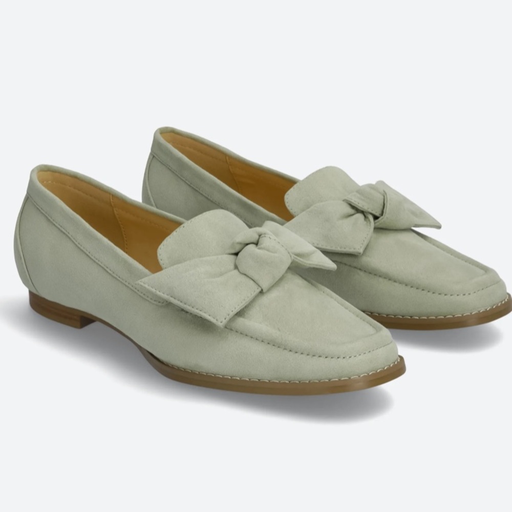 Sage green loafer flat